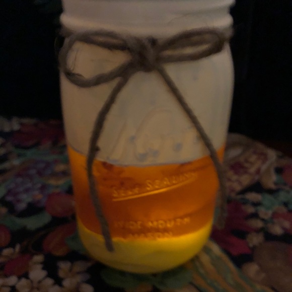 Handcrafted Mason Jar Decor “Candy Corn” - Picture 2 of 2